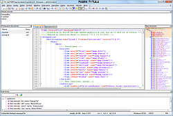 Notepad++ - główne okno programu w trybie standardowego wyświetlania z zaznaczonym Paskiem tytułu
