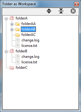 Notepad++ - okno Obszar roboczy z przykładową zawartością i po ponownym uruchomieniu programu Notepad++