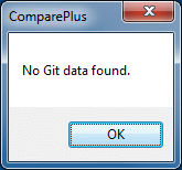 ComparePlus - komunikat przy próbie porównania danych tekstowych (pliku) ulokowanego poza repozytorium Git