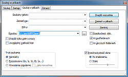Explorer - okno Explorer po kliknięciu na przycisk Find in Files...