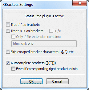 XBrackets Lite - konfiguracja
