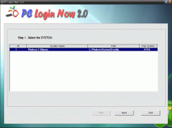 PC Login Now! 2.0 - wybór systemu operacyjnego