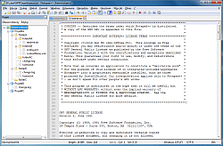 Notepad++ - panel Projekt w lewym kontenerze z przykładową zawartością i po rozwinięciu wszystkich folderów