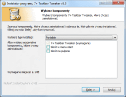 7+ Taskbar Tweaker - instalacja